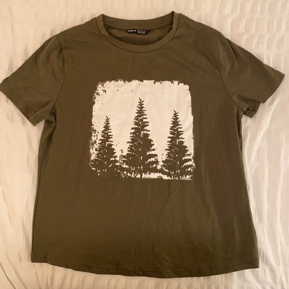 SHEIN Green T-shirt, Medium, Short sleeve